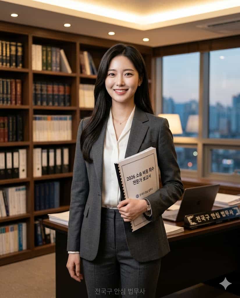 2026년 인상된 법원 송달료와 인지대 계산법을 분석하여 승소 후 소송비용을 100% 회수하는 전략을 제시하는 법률 전문가