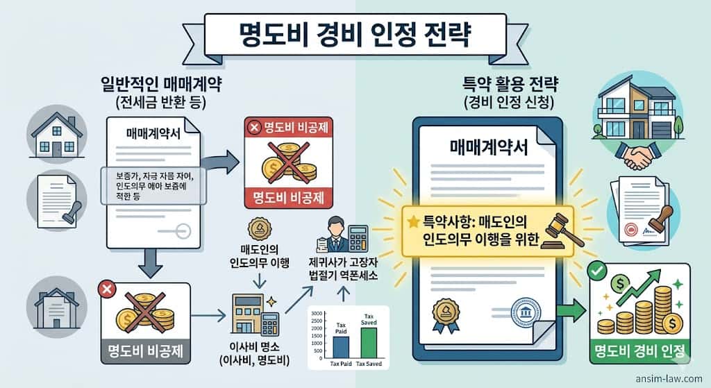 명도 이사비용을 양도비로 인정받기 위한 특약 작성법