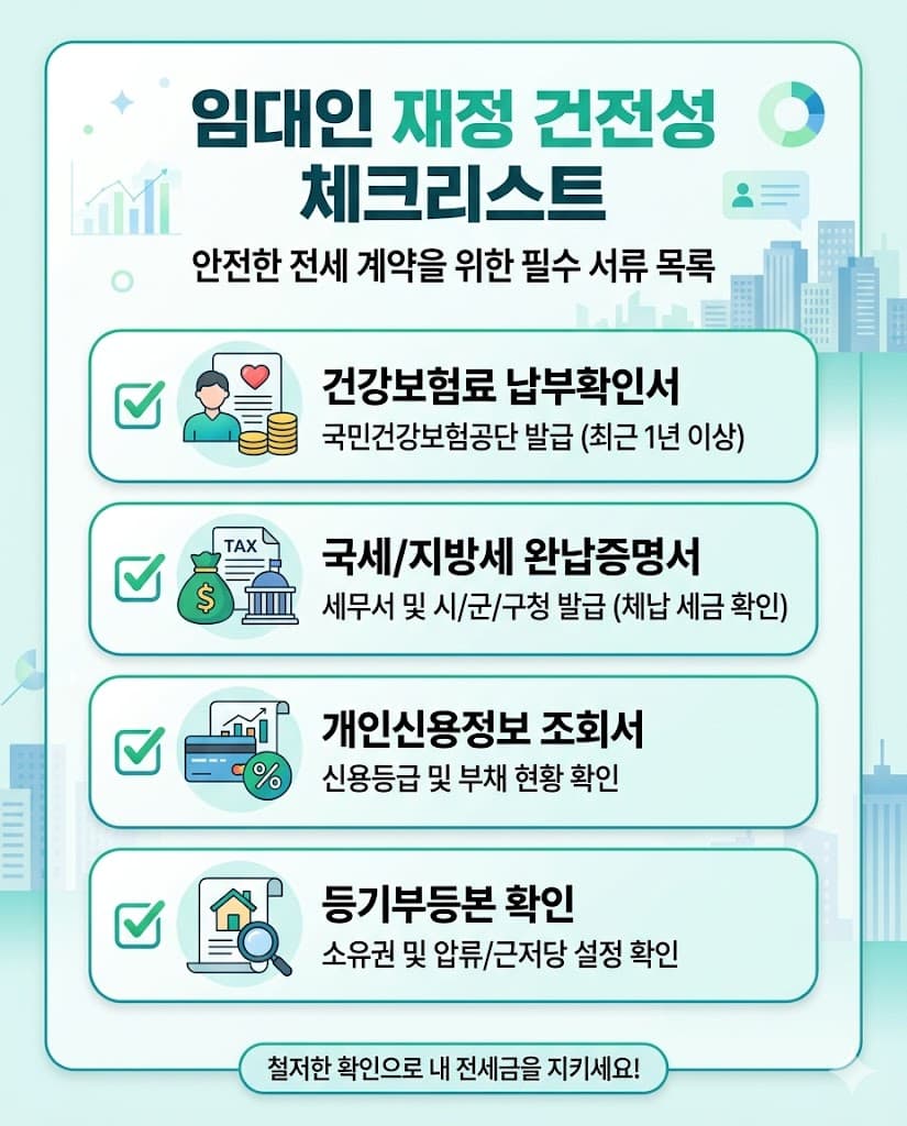 임대인 재정 건전성 정밀 체크리스트