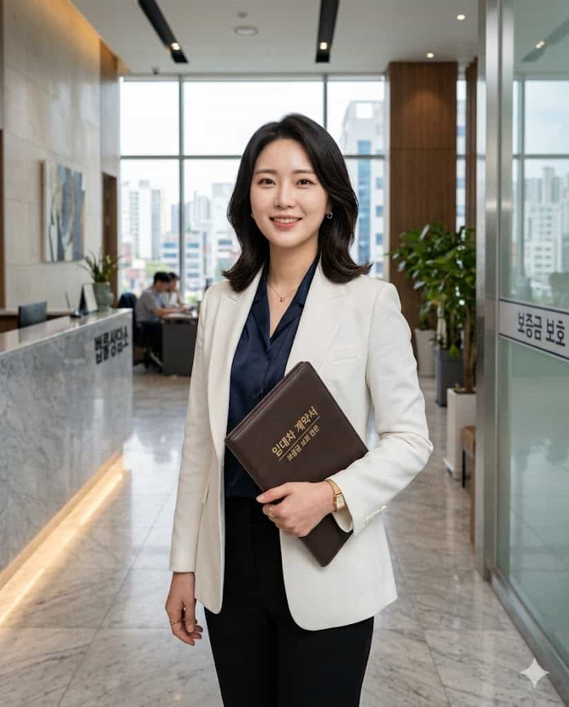 오피스텔 전입신고 금지 특약의 위험성을 설명하는 여성 법률 전문가