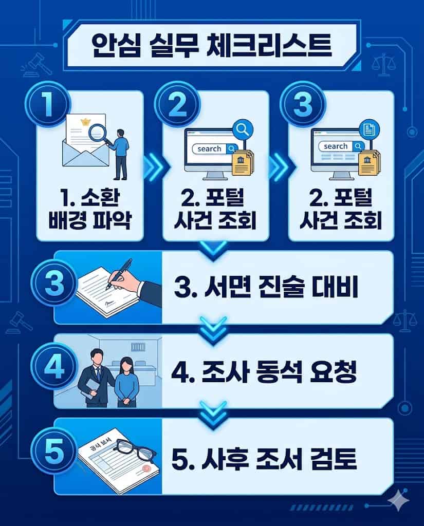 경찰 조사 대응을 위한 5단계 실무 체크리스트