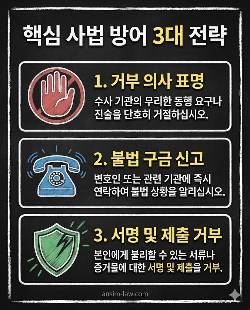 임의동행 직면 시 반드시 기억해야 할 3가지 핵심 방어 전략 요약
