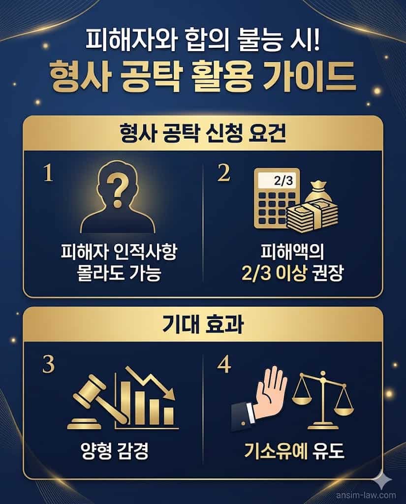 형사 공탁 제도 특례 조항 활용 방법 및 양형 감경 조건 안내