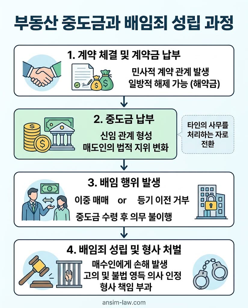 민사소송절차 대비 배임죄 형사고소 성립 요건 인포그래픽