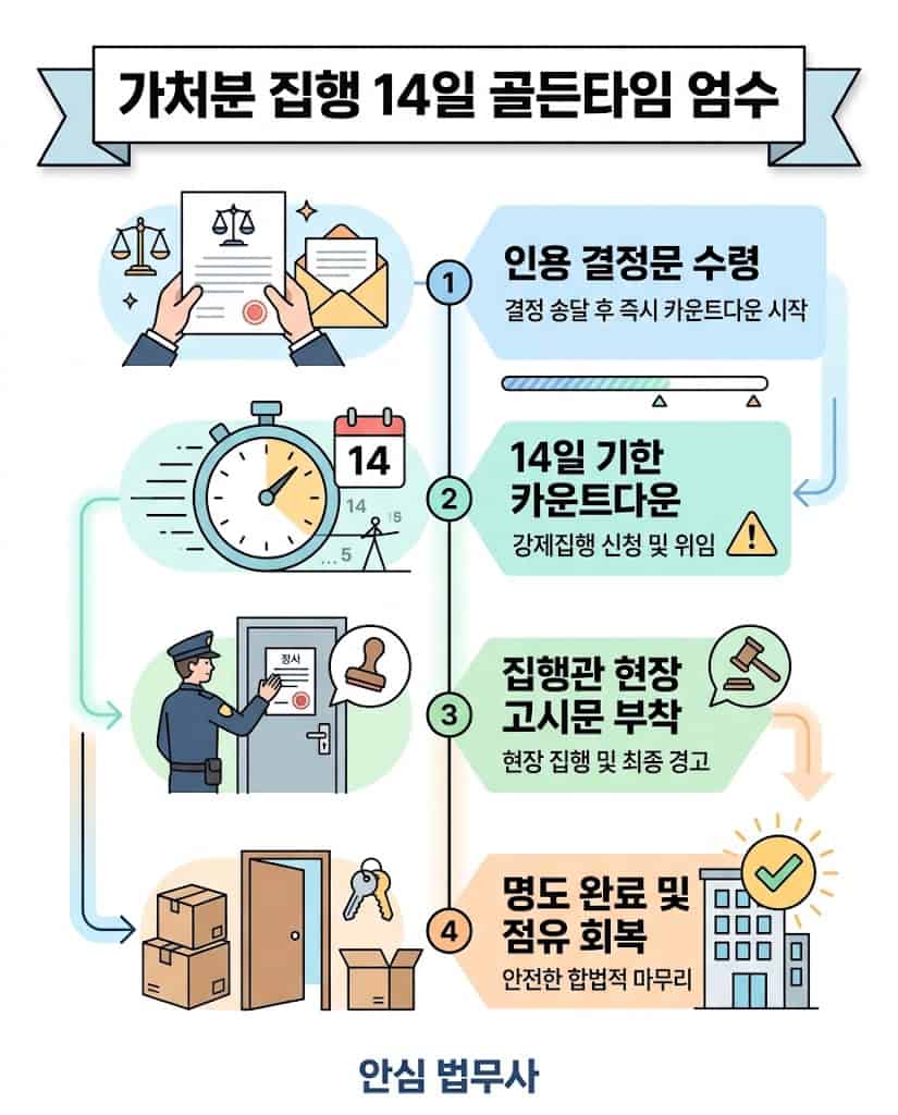 점유이전금지가처분 신청 후 강제집행 타임라인