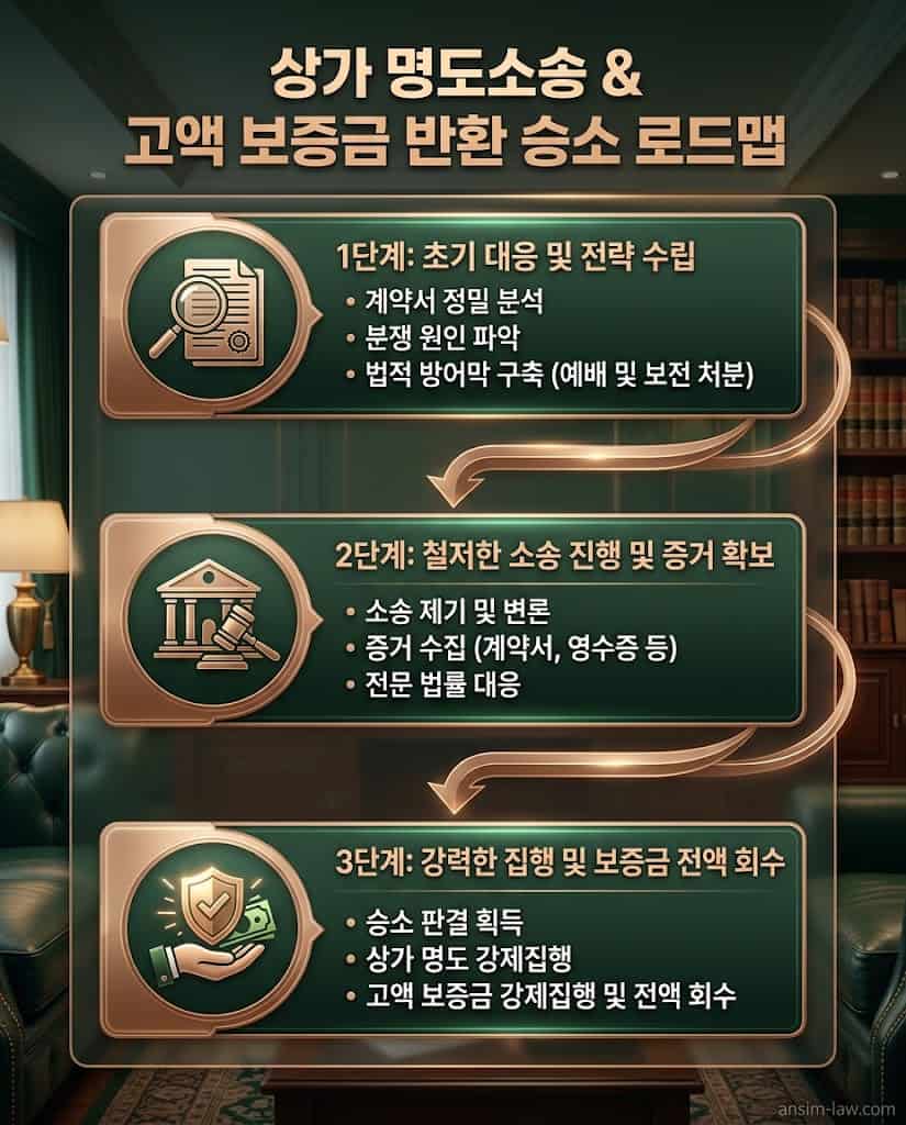 상가 임대차보증금 반환 청구 소송 및 부동산 가압류 승소 로드맵
