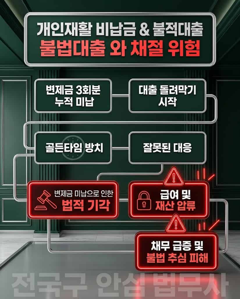 개인회생 중 대출 및 변제금 미납 대응 실패 시 리스크 분석