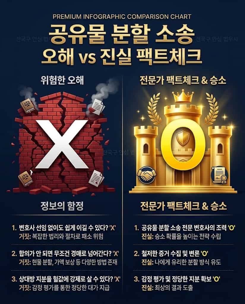 소가 산정 및 형식적 경매 위험한 오해와 진실 팩트체크 대조표