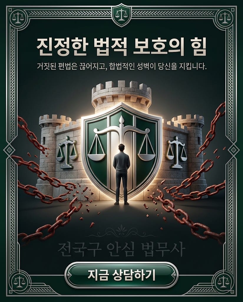 불법 사무장의 기만을 부수고 합법적 권리를 되찾는 상징 이미지