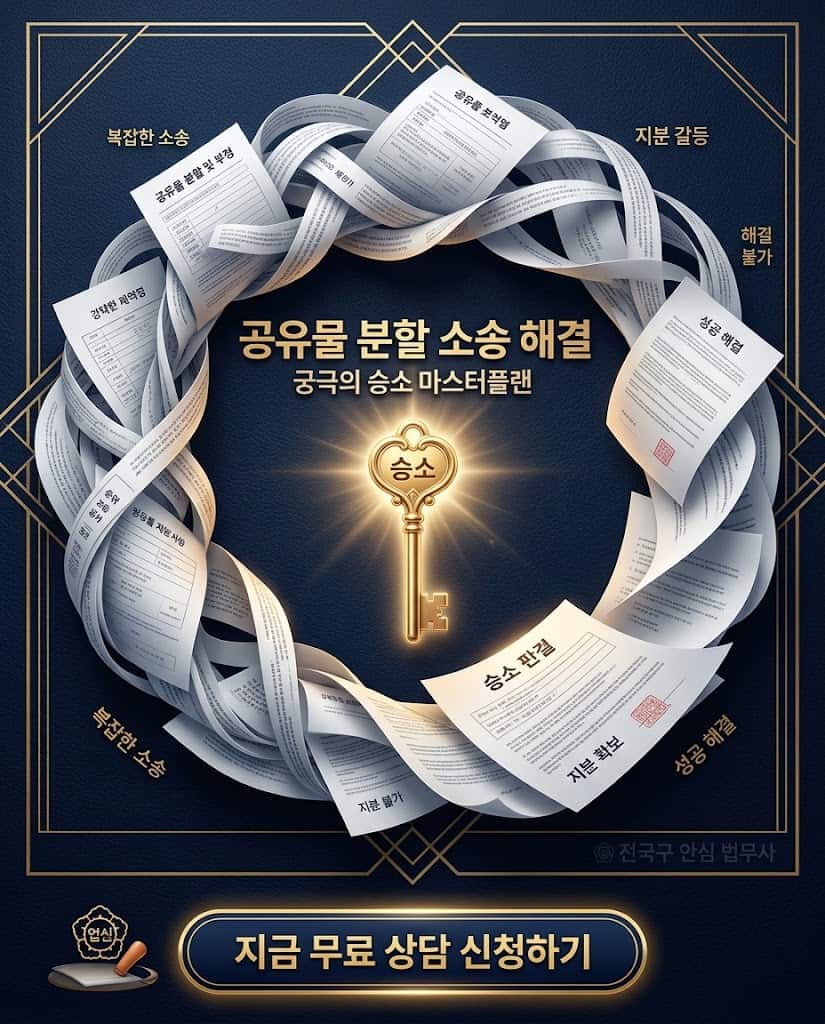 공유 지분 분쟁의 복잡한 디테일을 해결한 완벽한 성공 상징 이미지