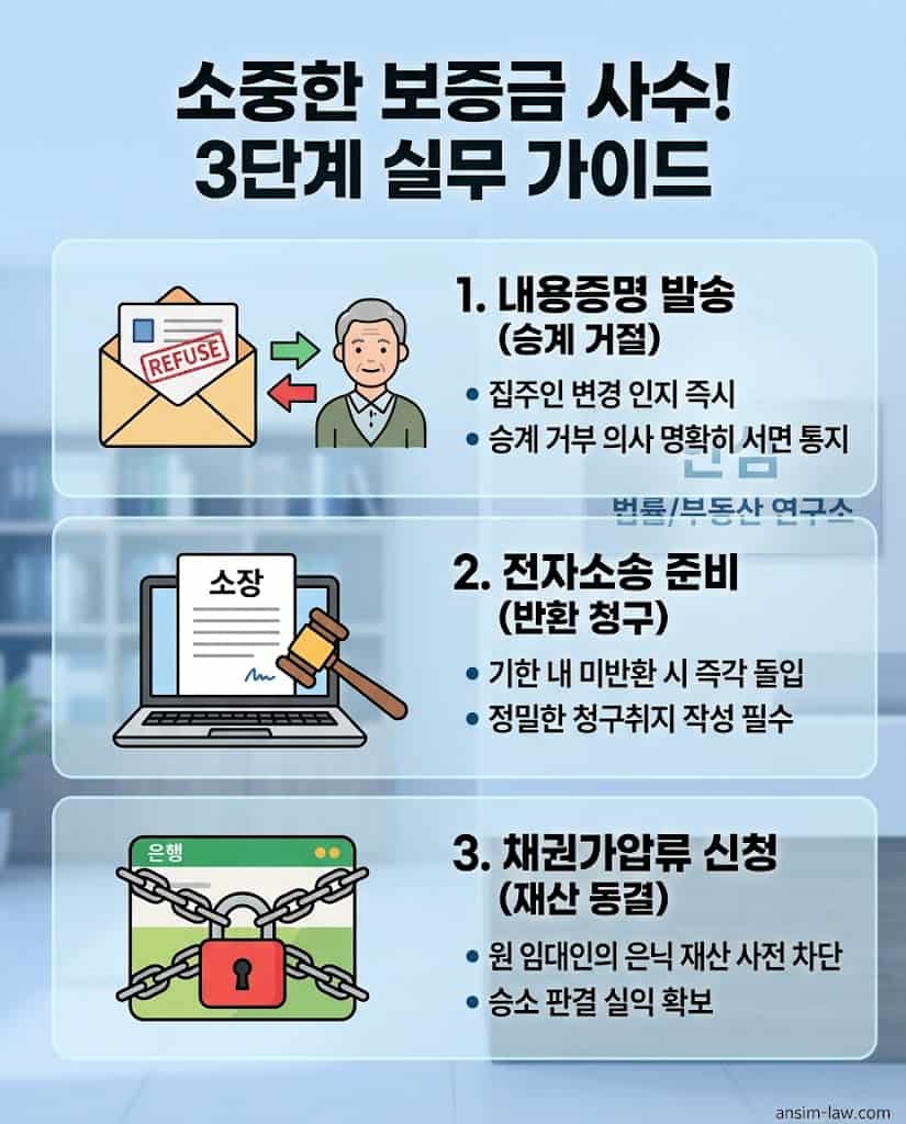 전세 보증금 사수 내용증명 전자소송 채권가압류 3단계 가이드
