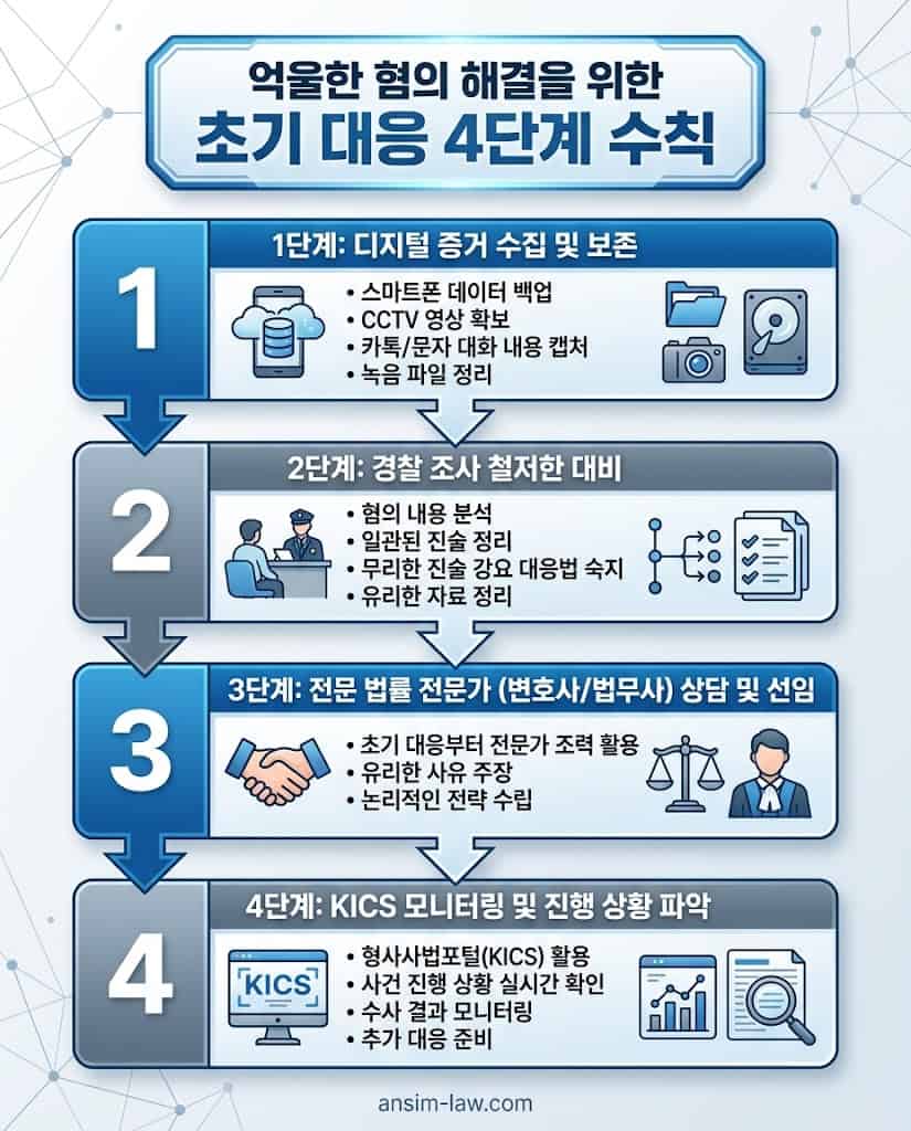 억울한 피의자를 위한 감금죄 경찰 조사 초기 대응 4단계 매뉴얼
