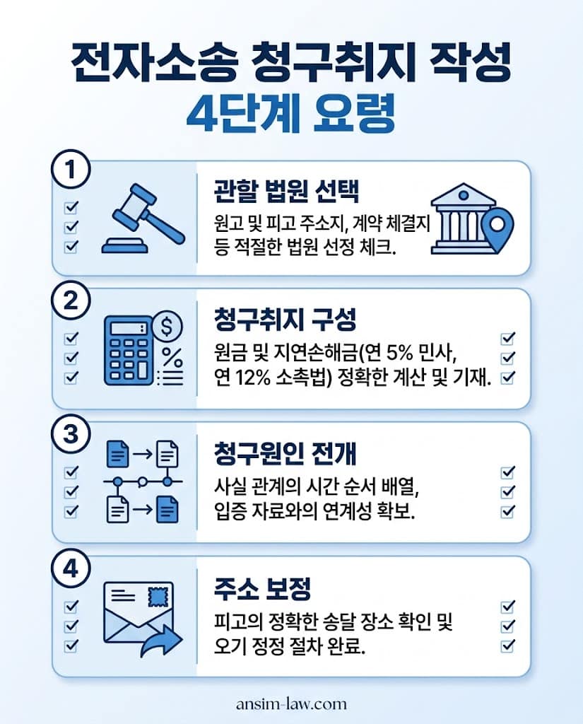 패소를 막는 완벽한 전자소송 청구취지 작성 4단계 행동 요령