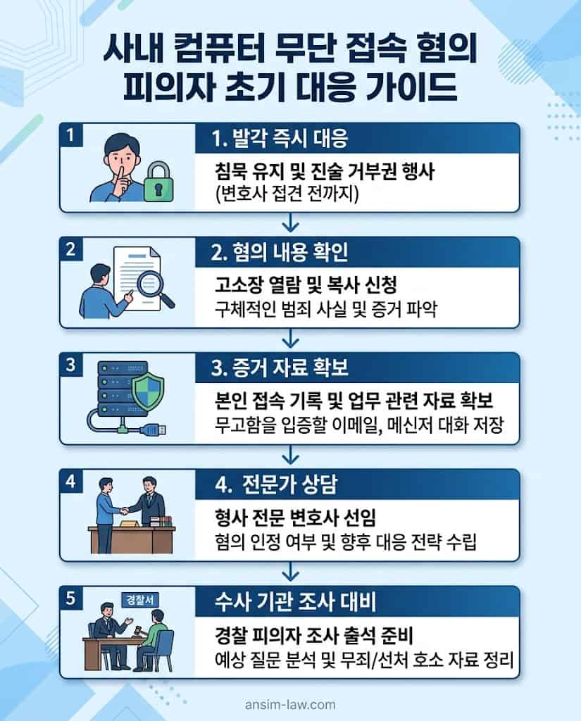사내 메신저 무단 열람 혐의 관련 경찰 수사 초기 대응을 위한 단계별 행동 지침