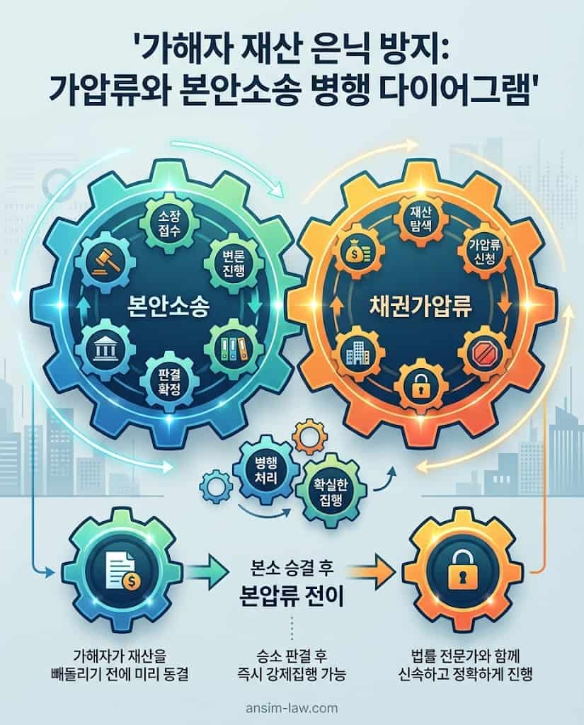 피고의 재산 은닉을 막고 강제집행을 보전하기 위한 채권가압류 필수 병행 전략