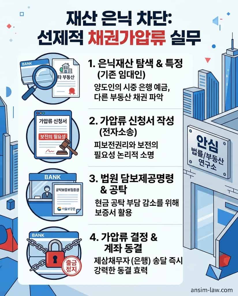 원 임대인 재산 은닉 차단 선제적 채권가압류 실무 절차 가이드