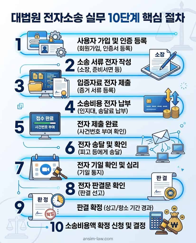 대법원 전자소송을 활용한 손해배상 청구 10단계 매뉴얼 리스트