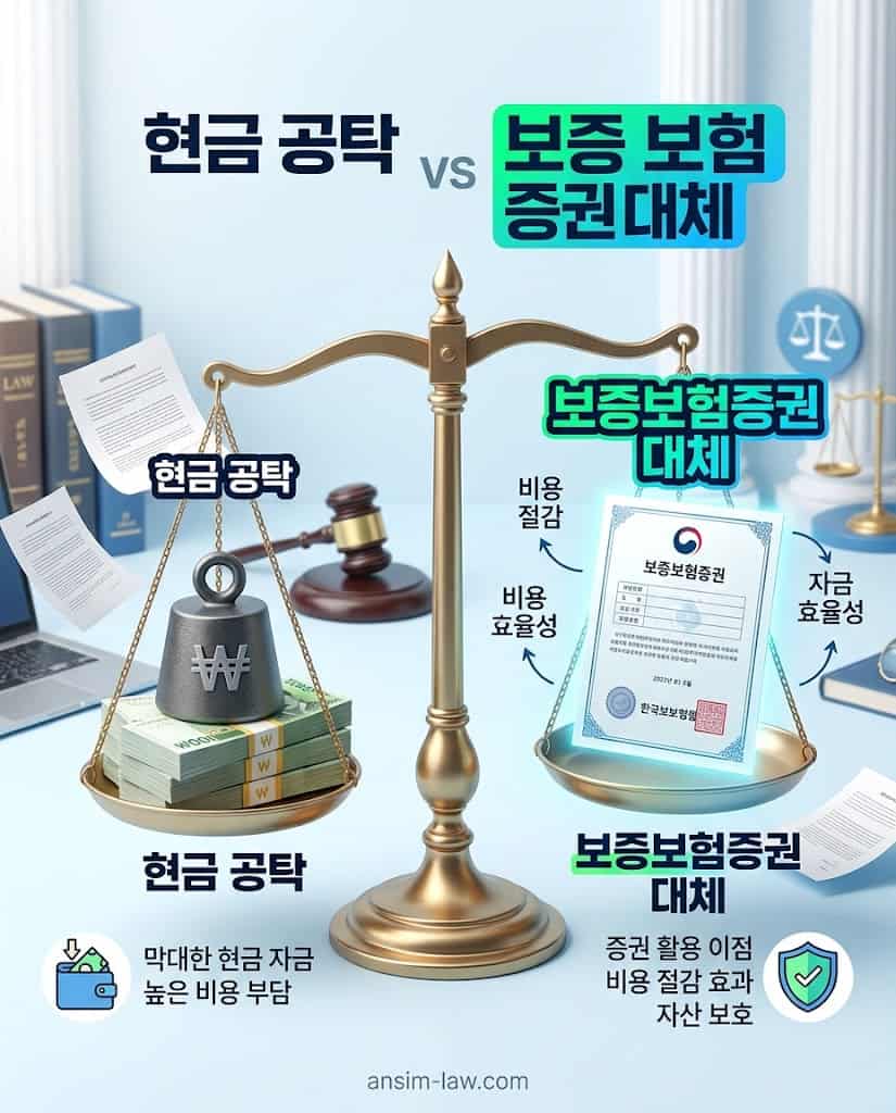 가처분 담보제공명령 시 현금 공탁을 보증보험증권으로 대체하는 비용 절감법