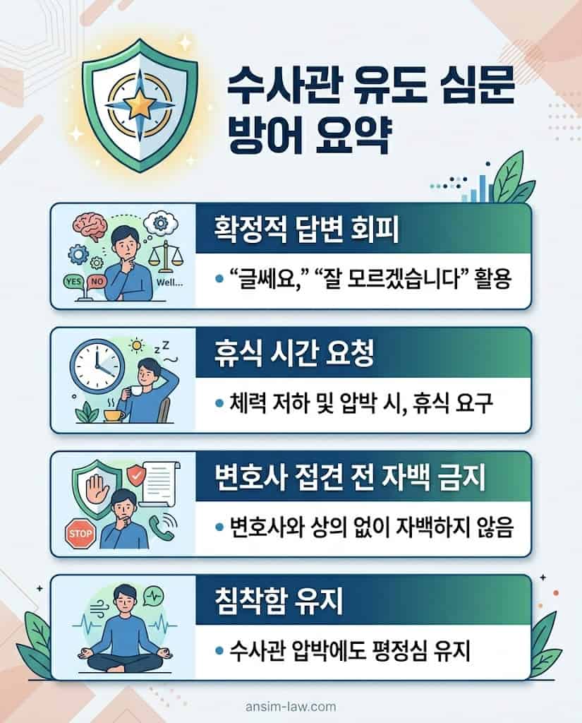 경찰 조사 과정에서 수사관의 유도 심문과 강압적 조사에 대응하는 핵심 방어 요령