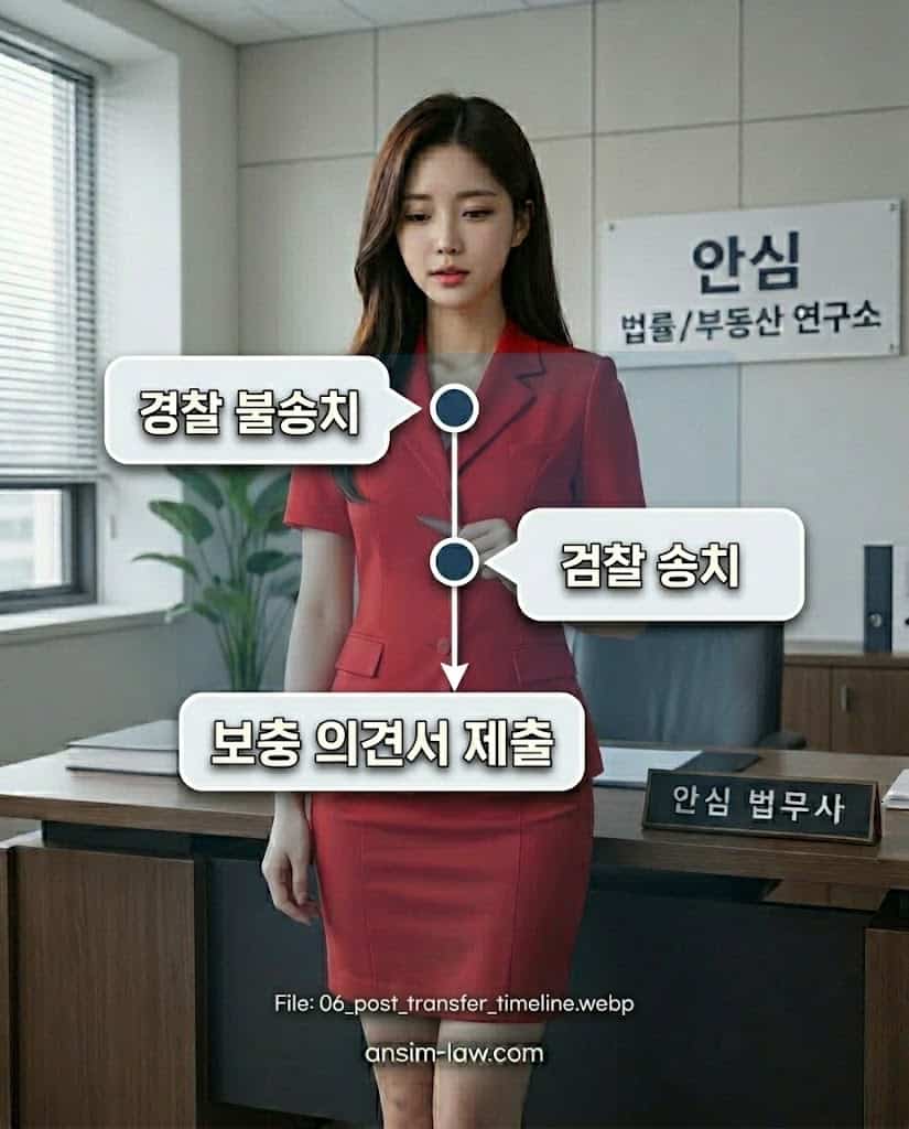 경찰 조사 종료 이후 검찰 및 재판 단계의 사건 대응 흐름 타임라인