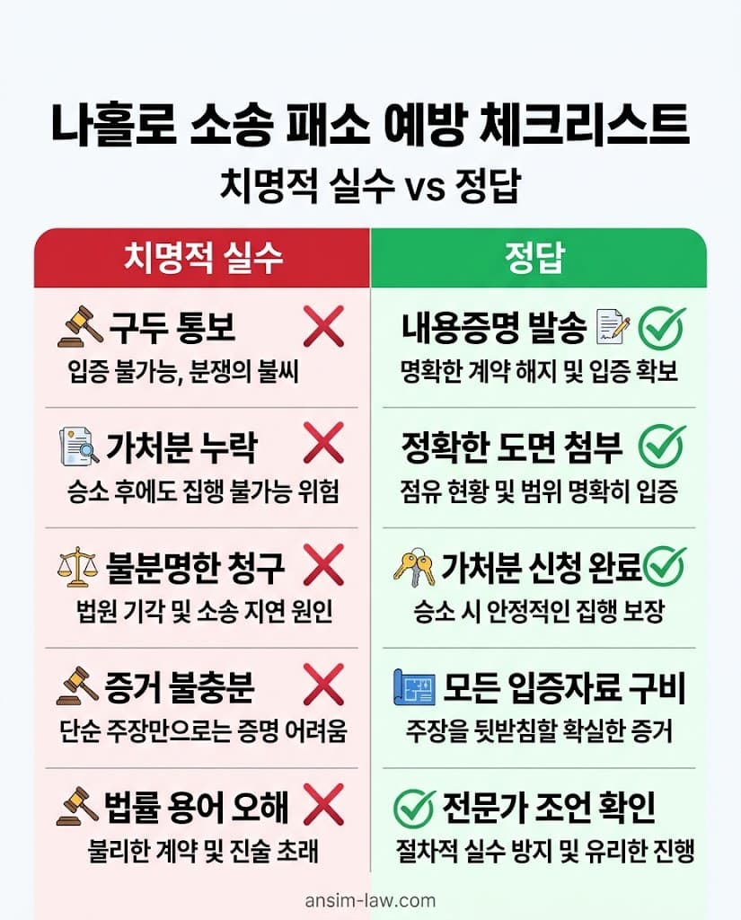 점유이전금지 가처분 누락 등 명도소송 패소를 부르는 치명적 실수