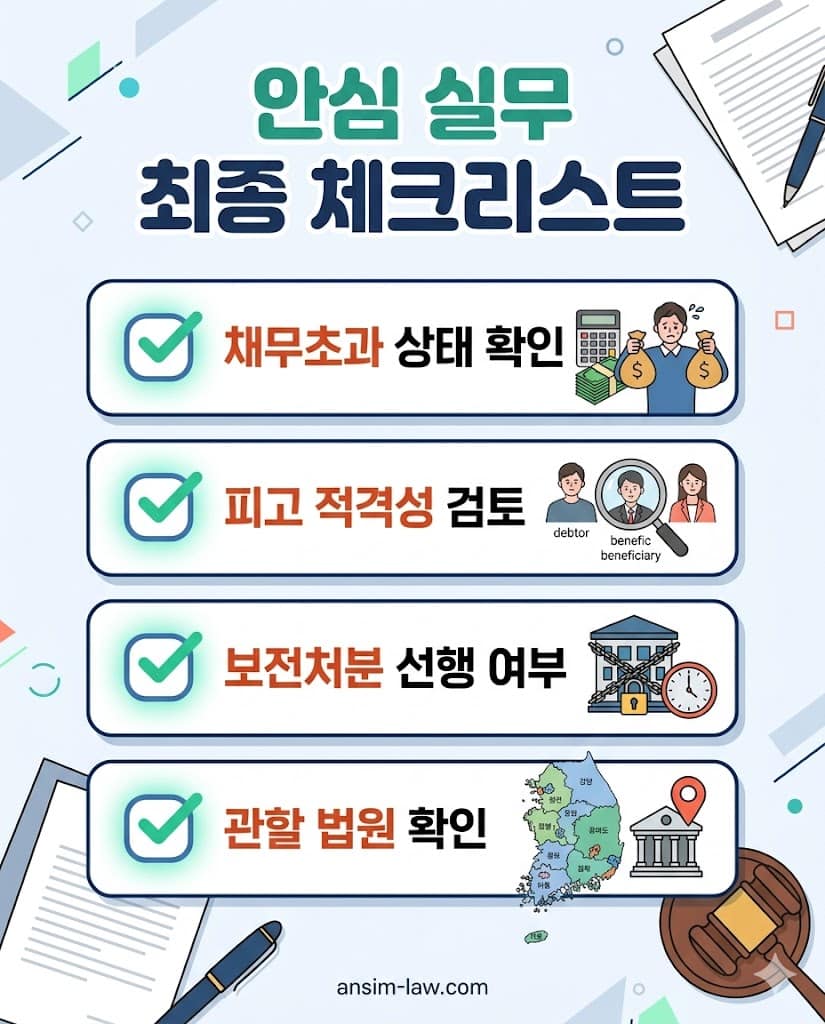 사해행위취소소송 승소를 위한 안심 법무사 실무 체크리스트
