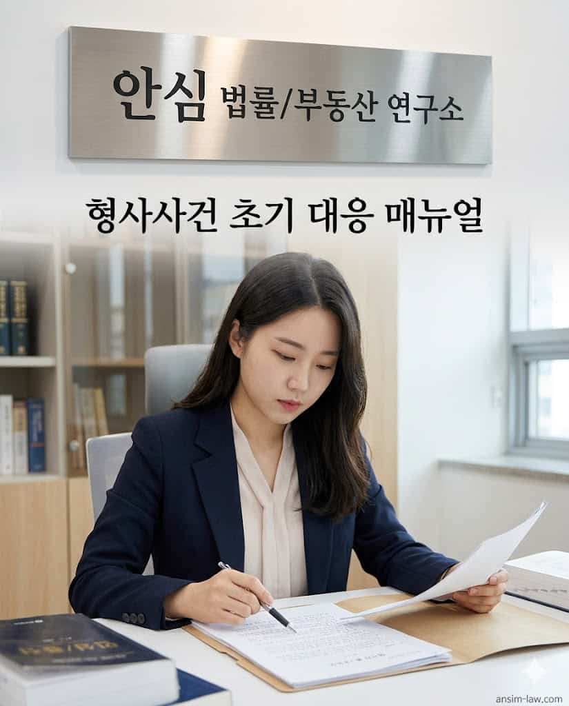 형사사건 초기 객관적 증거 확보 및 법리 검토 업무를 수행 중인 안심 법무사의 전문적인 모습