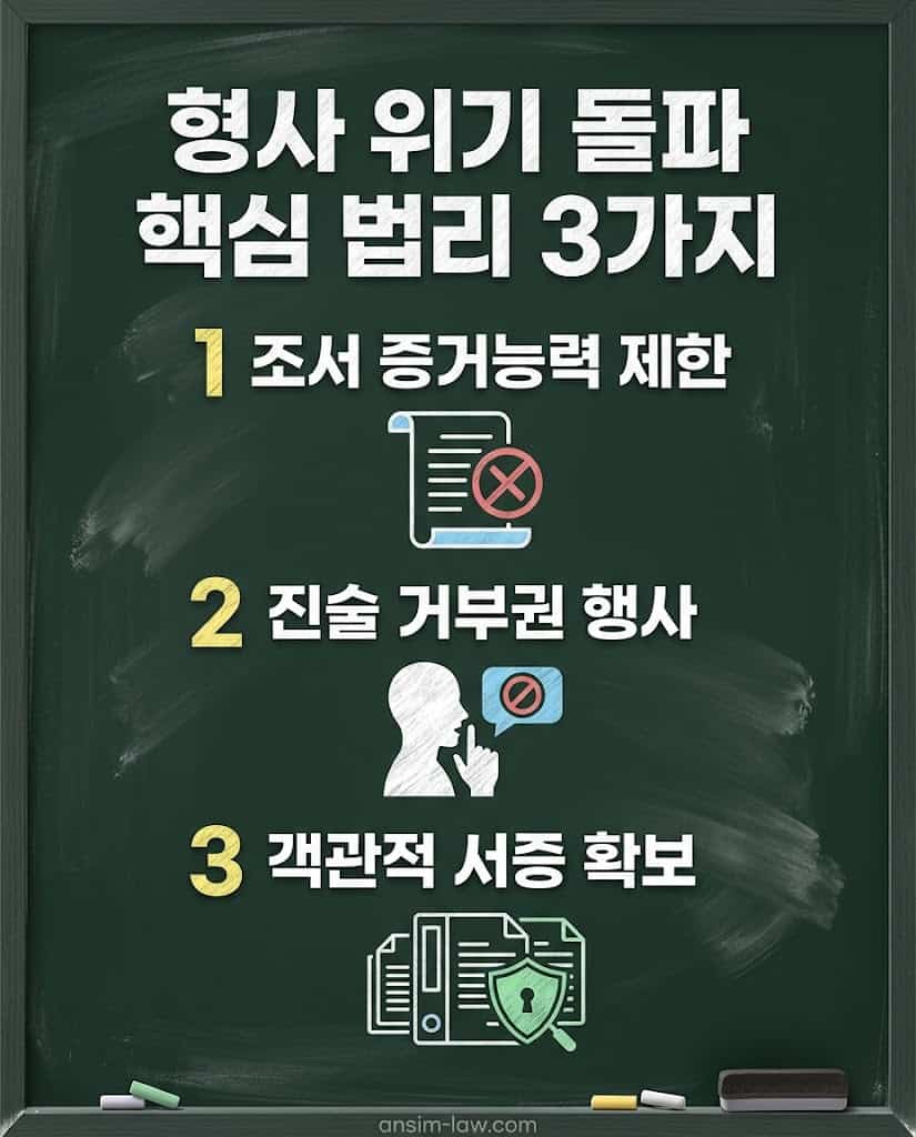 경찰 조사 위기 돌파를 위해 반드시 알아야 할 3가지 핵심 방어 법리