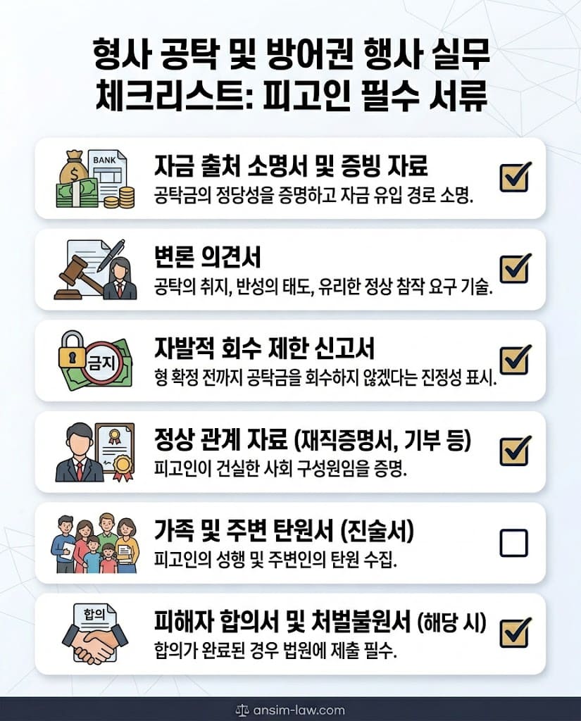 자발적 회수 제한 신고서 제출 등 피고인이 반드시 점검해야 할 형사 공탁 실무 점검 체크리스트입니다.