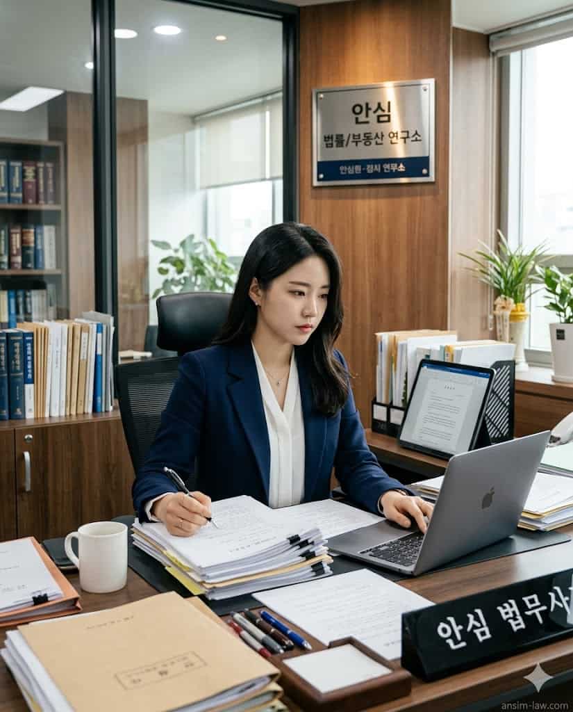 경찰 수사관의 강압적 유도 심문을 방어하기 위해 치밀하게 형사 법리를 검토하는 안심 법무사입니다.