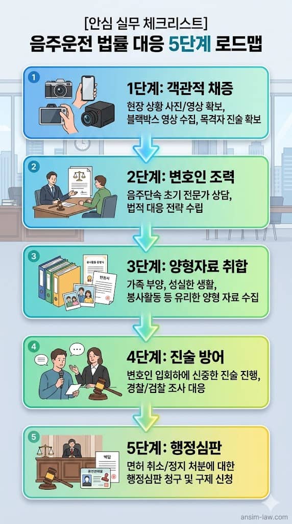 음주 적발 초기 대응부터 행정심판까지의 5단계 체크리스트