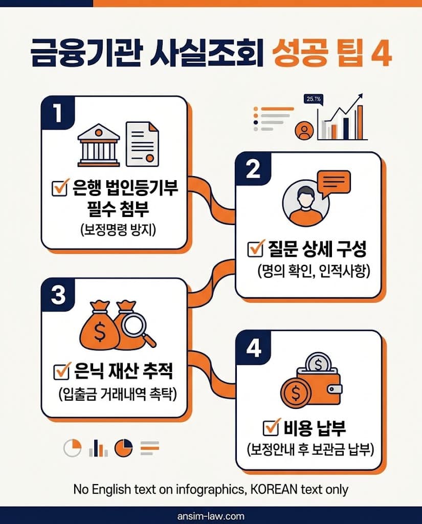 법인등기부 첨부 및 금융 실명법 대응 사실조회 팁