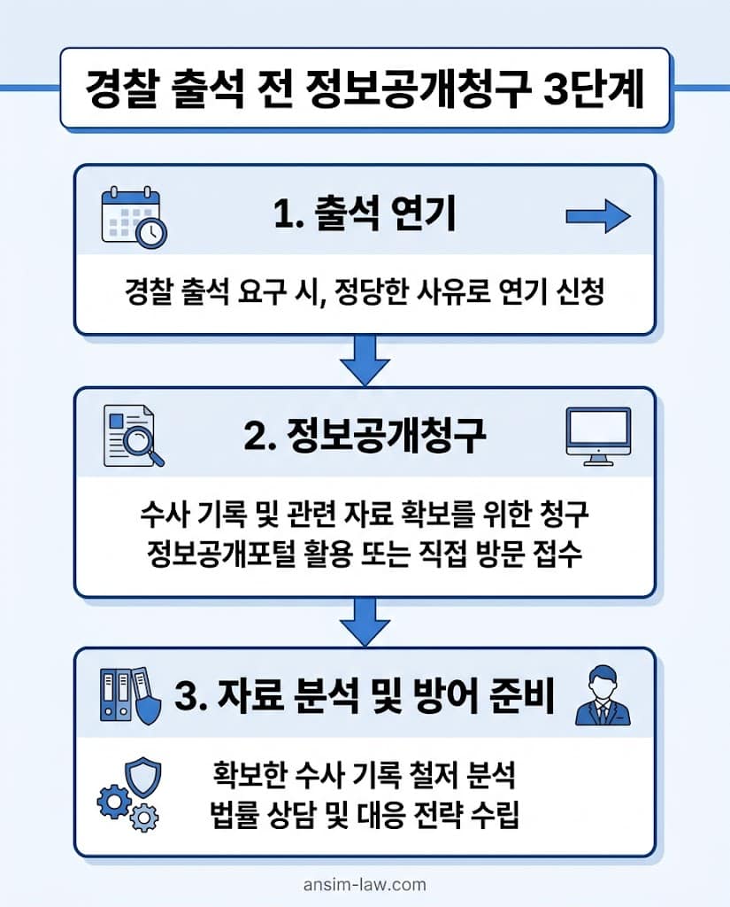 경찰 수사 기록 정보공개청구 및 방어권 확보 3단계 절차