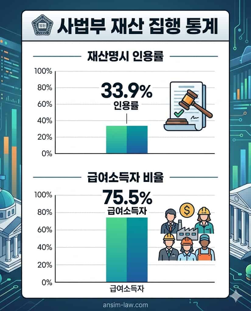 대한민국 사법부 재산명시 및 집행 관련 통계 데이터