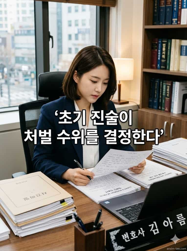 경찰 조사 초기 진술의 중요성을 검토하는 변호사