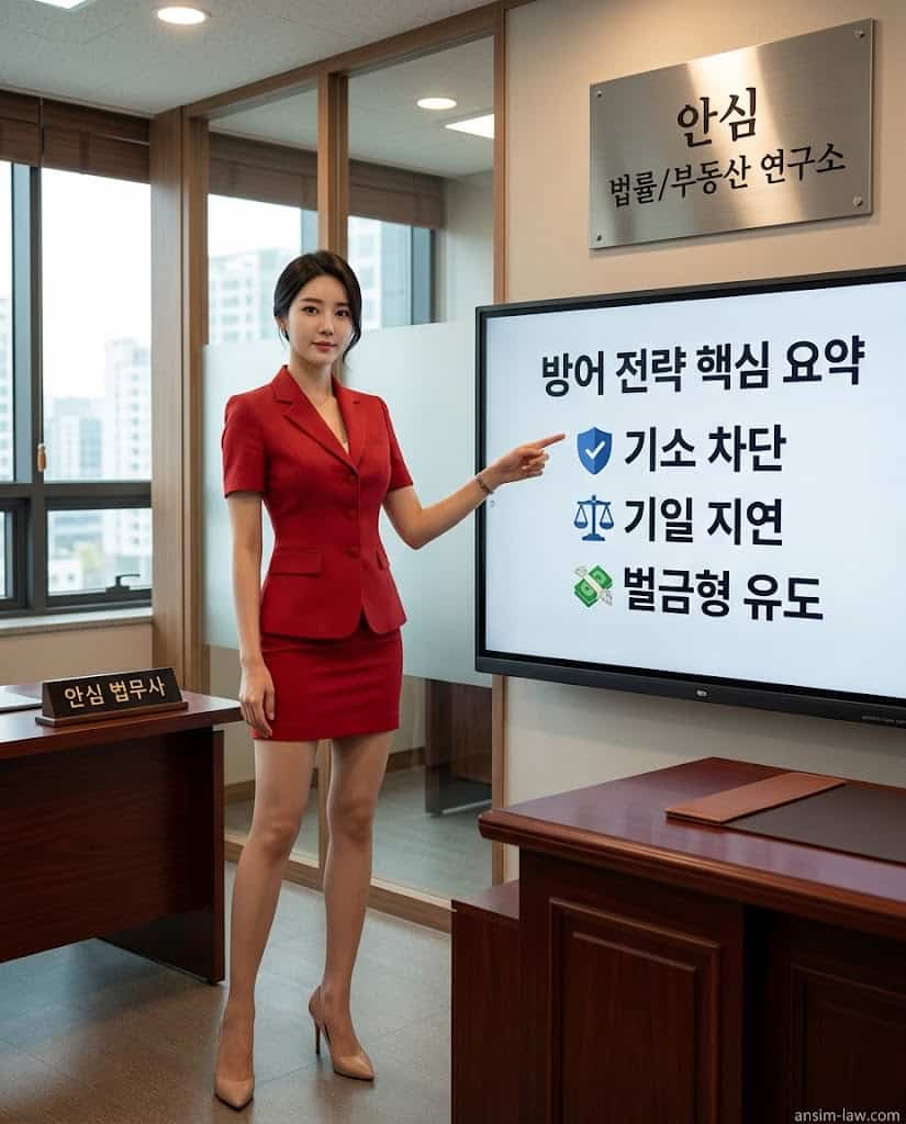 기소 차단, 기일 지연, 벌금형 유도 등 실형 예방을 위한 3대 핵심 법리 설명