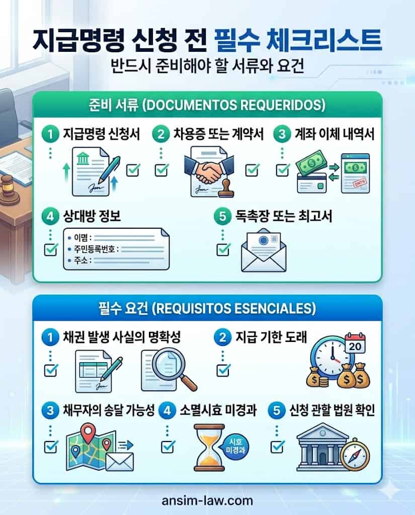 나홀로 지급명령 신청 시 반드시 확인해야 할 필수 체크리스트