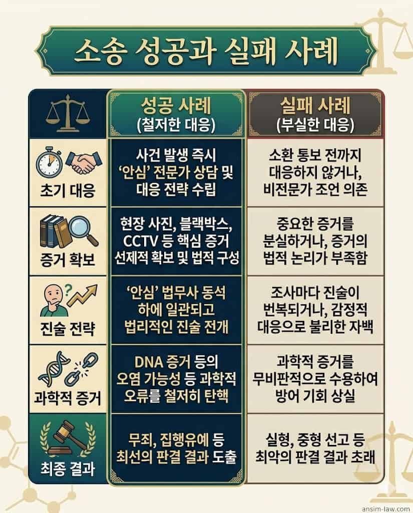 소송 결과가 갈리는 성공과 실패 사례 비교