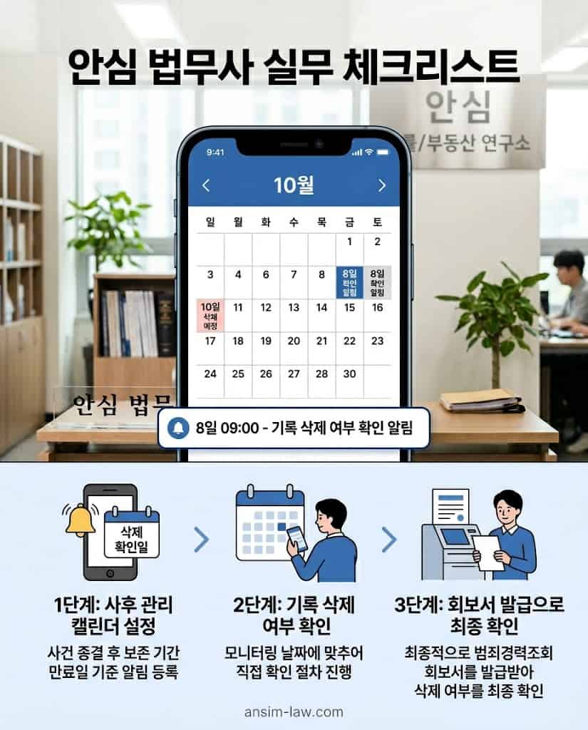 사건 종결 후 수사 기록 완벽 삭제 확인을 위한 실무 체크리스트