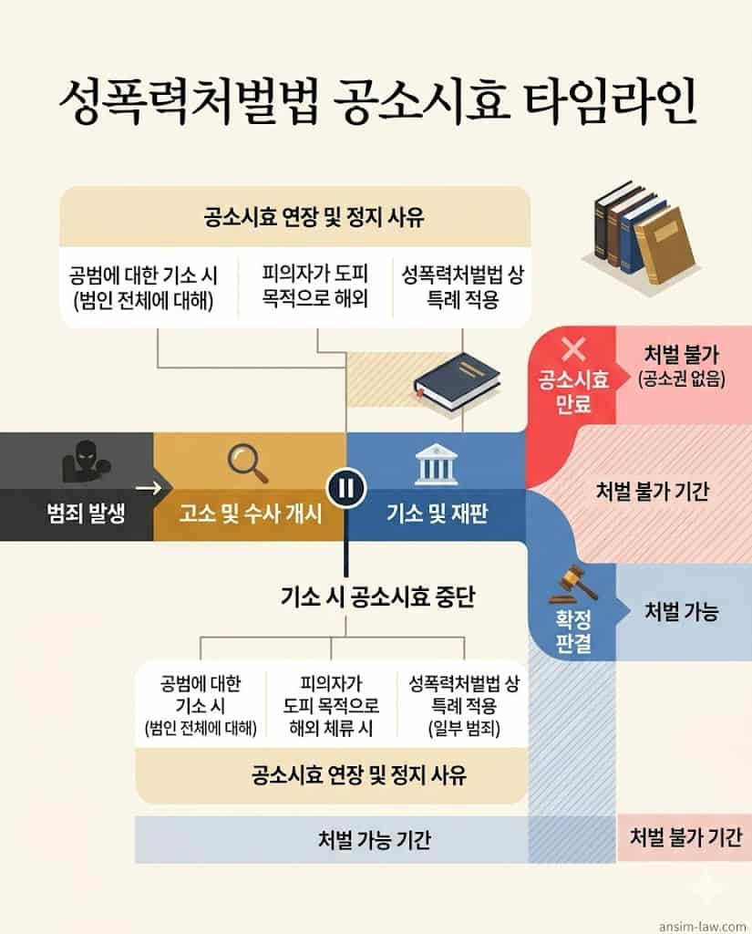 성범죄 공소시효 만료 기준 및 연장 타임라인