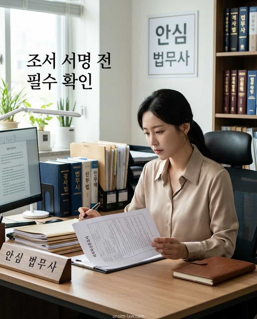 피의자신문조서 서명 전 문구의 왜곡 여부를 꼼꼼하게 검토하는 안심 법무사