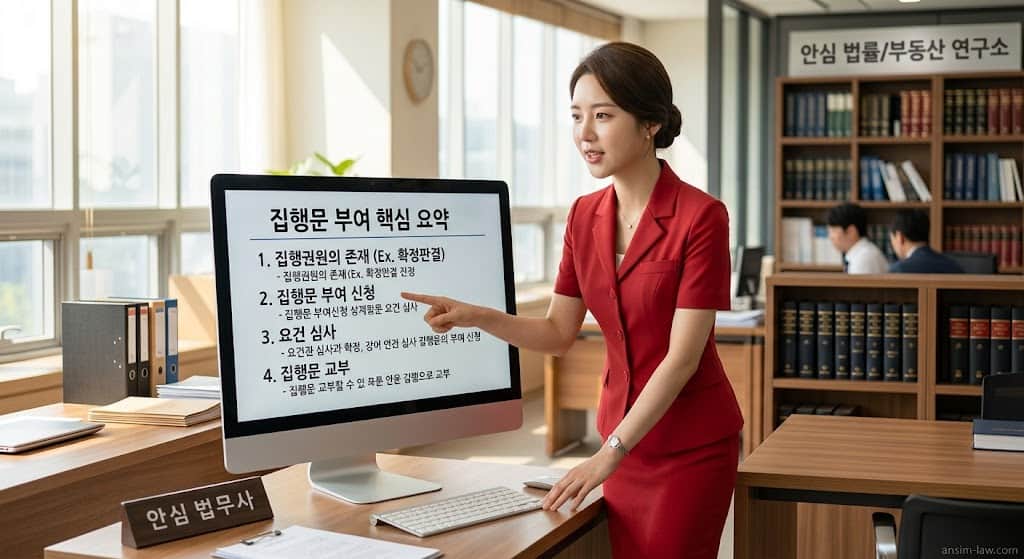강제집행 필수 서류와 신청 절차를 설명하는 법률 전문가