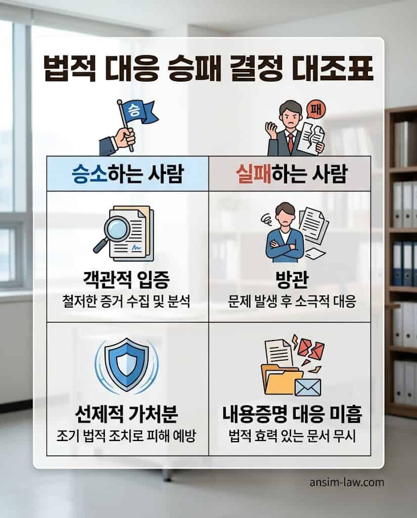 부동산 가등기 소송에서 승소하는 당사자와 실패하는 당사자의 특징을 비교한 표