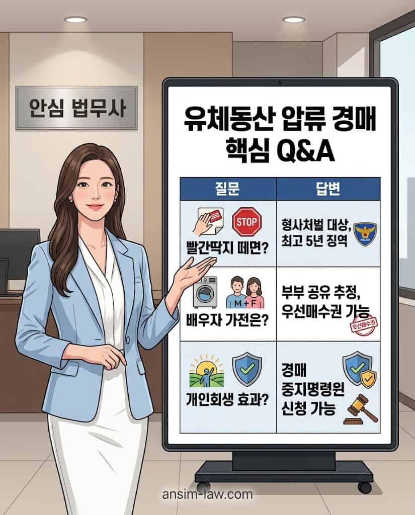 유체동산 압류 및 경매 핵심 질의응답 요약