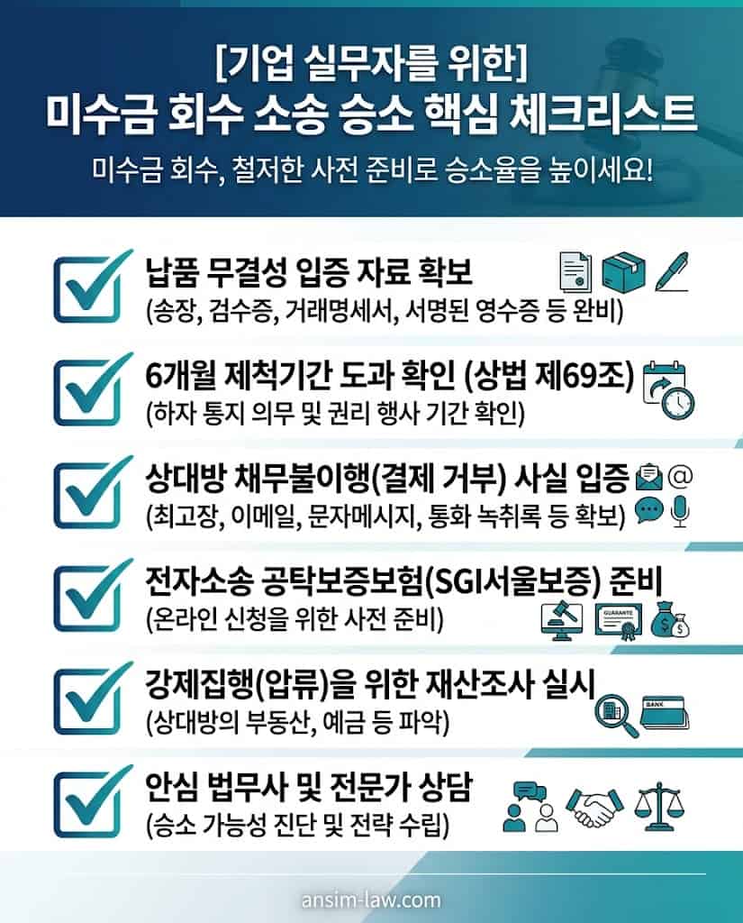 물품대금 소송 전 실무자가 반드시 확인해야 할 승소 핵심 체크리스트