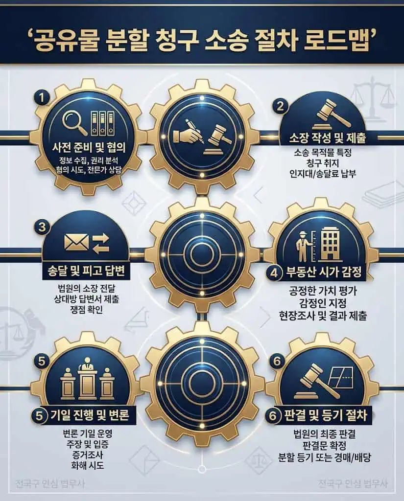 공유물 분할 청구 소송 세부 소송 실행 로드맵